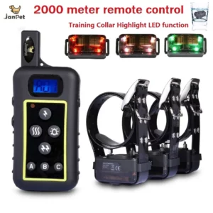 Collar de Adiestramiento JanPet 2000m para Perros | Control Remoto | Impermeable