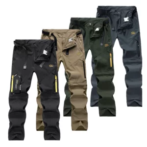 Pantalones Convertibles de Senderismo para Hombre | Desmontables Repelentes al Agua